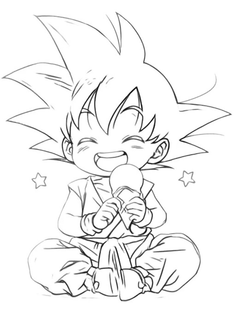 tranh tô màu songoku 27