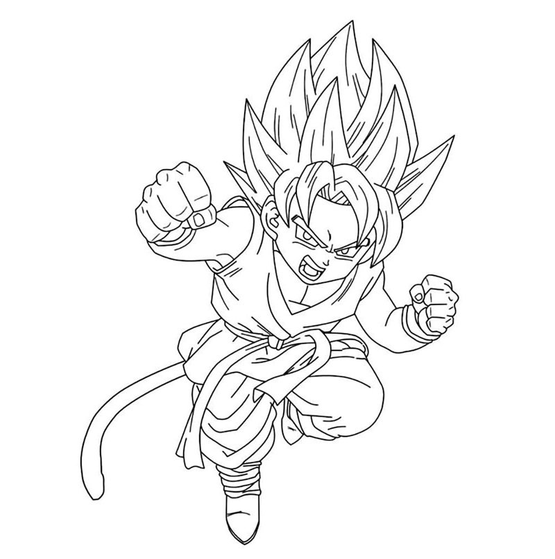 tranh tô màu songoku 3