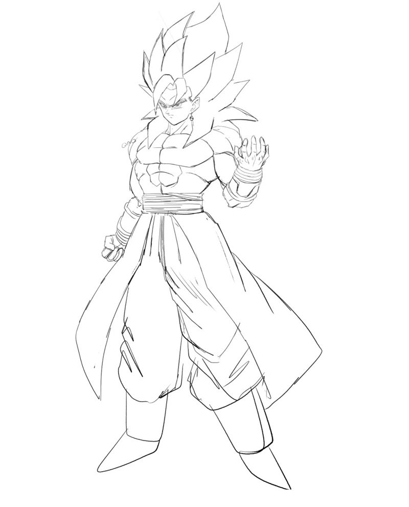 tranh tô màu songoku 32