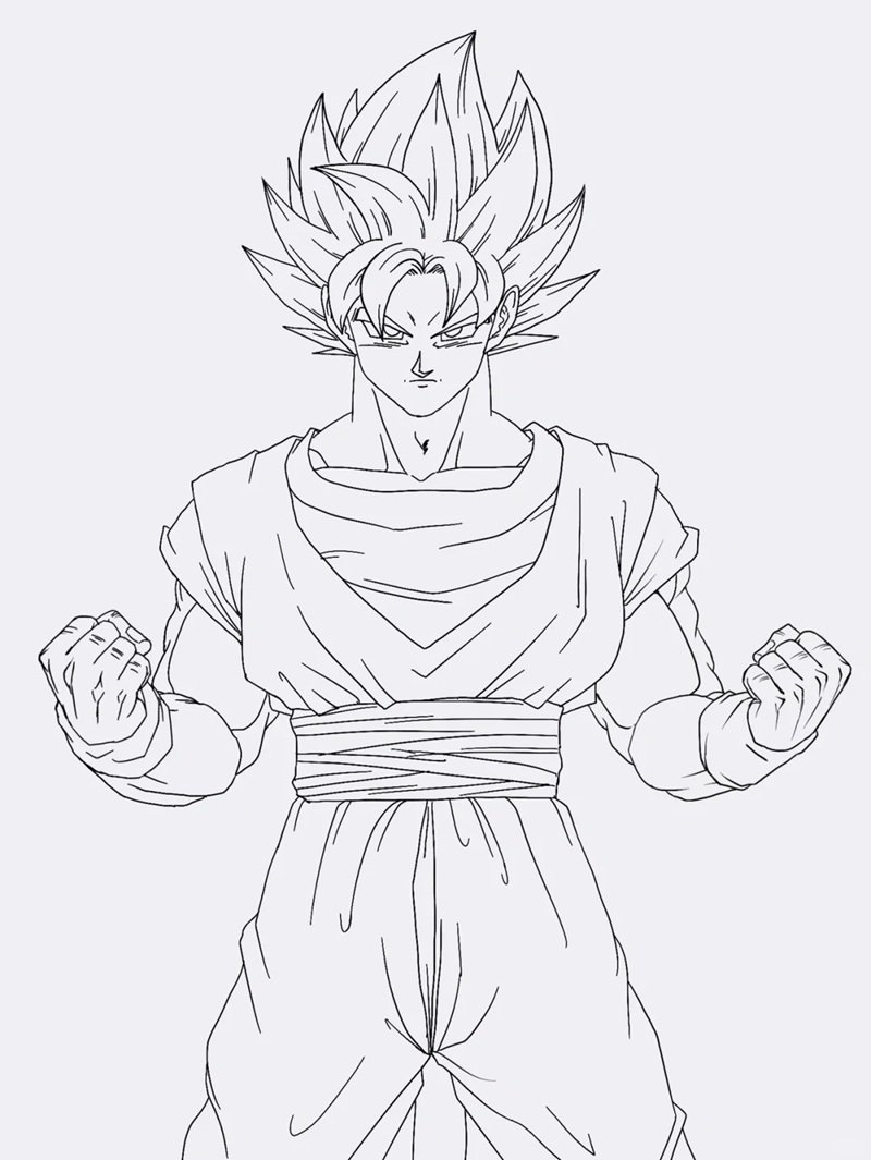 tranh tô màu songoku 33