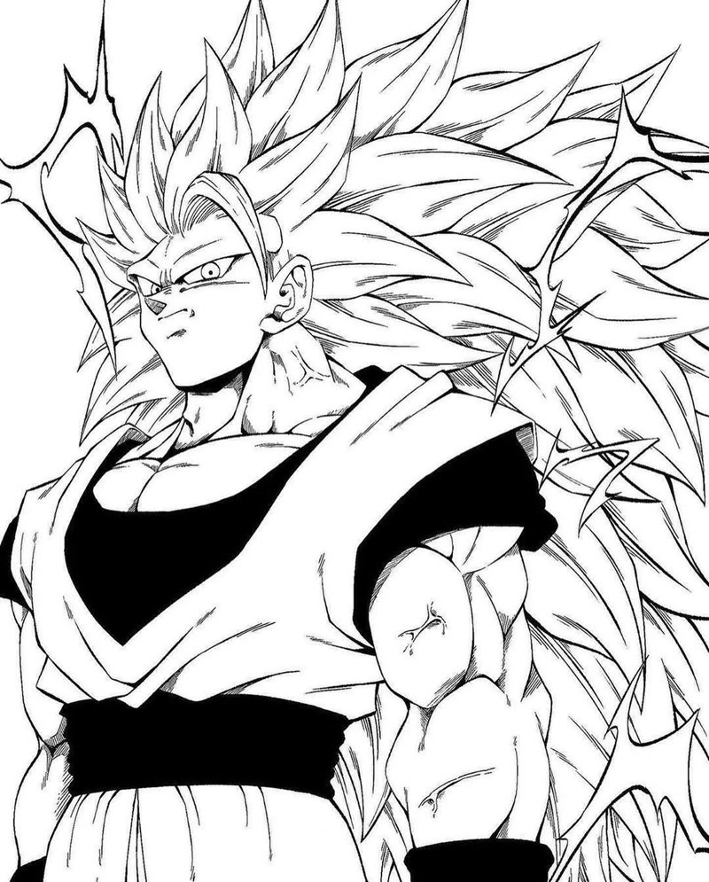 tranh tô màu songoku 35