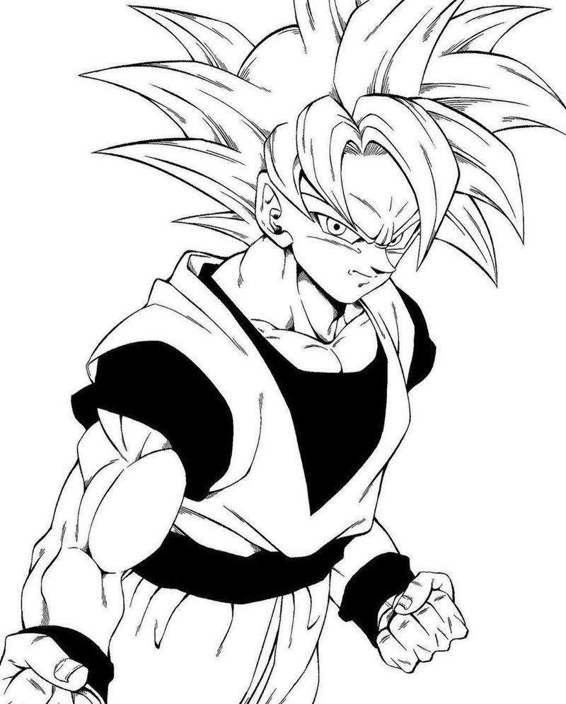 tranh tô màu songoku 36