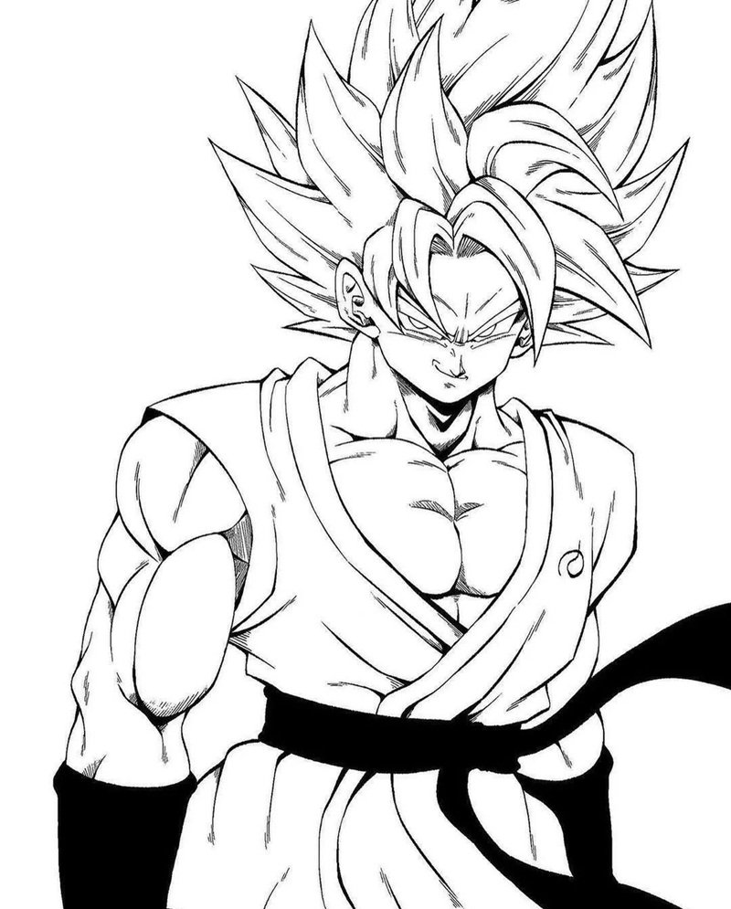 tranh tô màu songoku 37