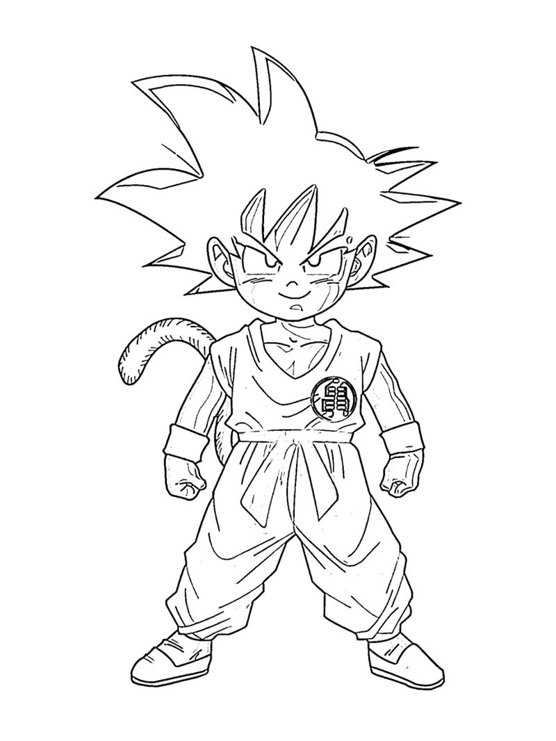 tranh tô màu songoku 39