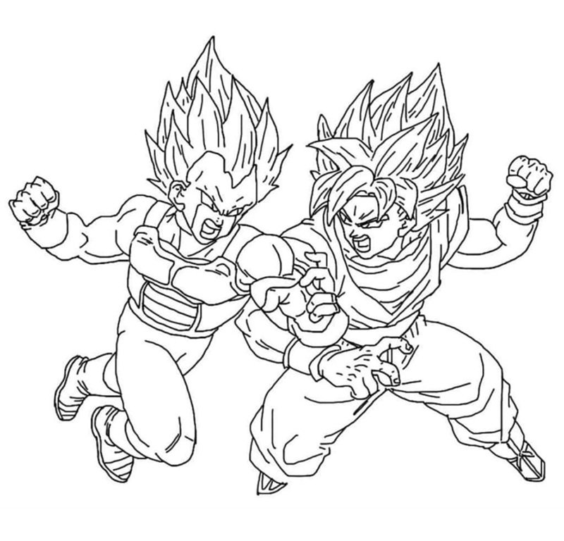 tranh tô màu songoku 4