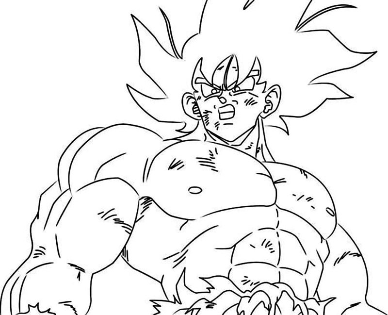 tranh tô màu songoku 5