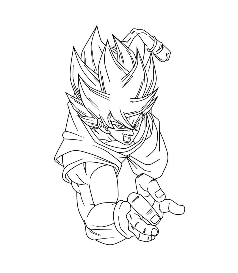 tranh tô màu songoku 7