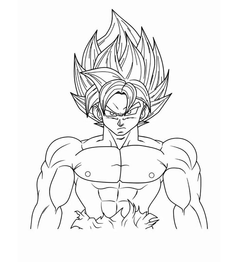 tranh tô màu songoku 8