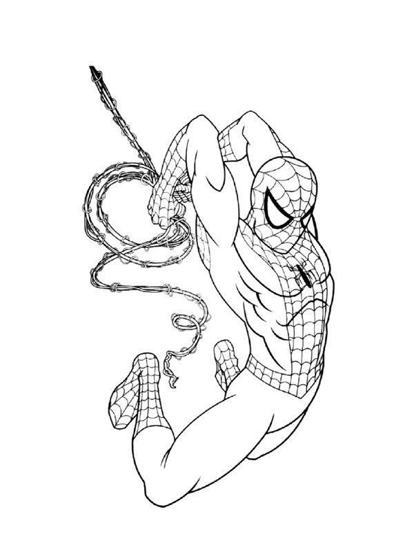 tranh tô màu spider man 10