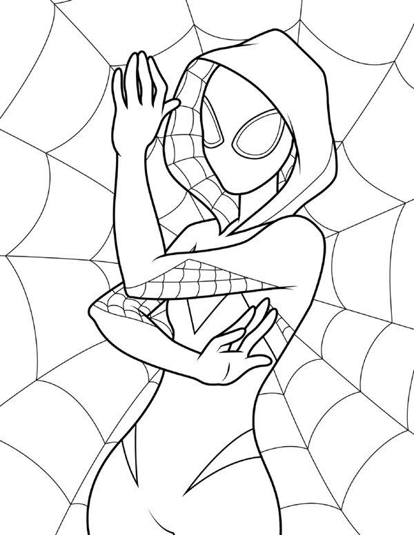 tranh tô màu spider man 11