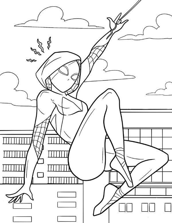 tranh tô màu spider man 12