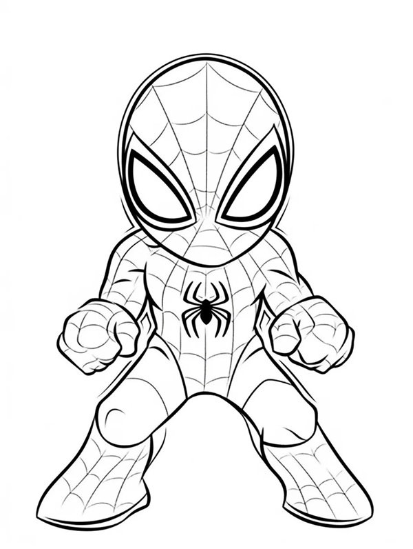 tranh tô màu spider man 17