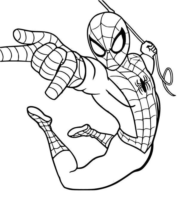 tranh tô màu spider man 20