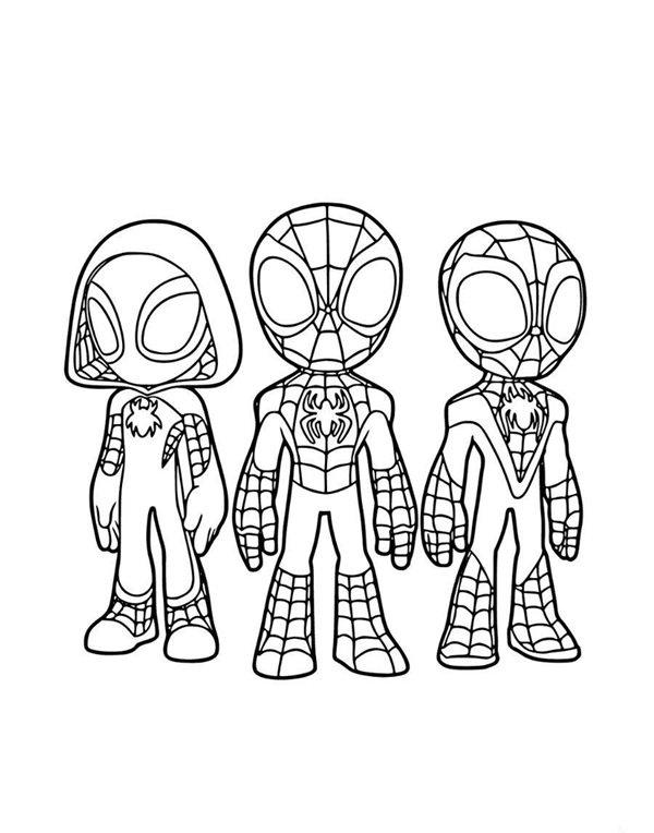 tranh tô màu spider man 21