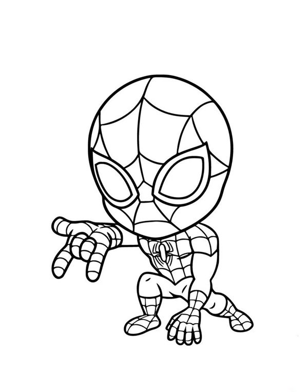 tranh tô màu spider man 22