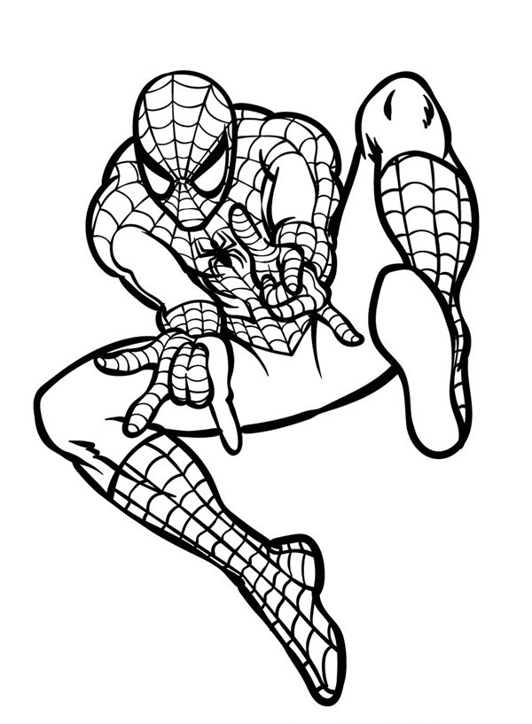 tranh tô màu spider man 25