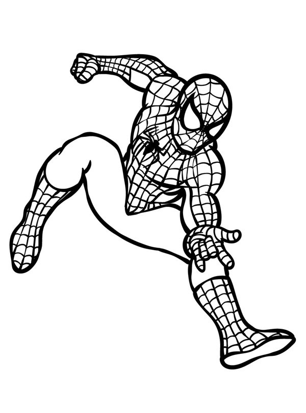 tranh tô màu spider man 26