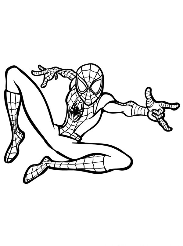 tranh tô màu spider man 28