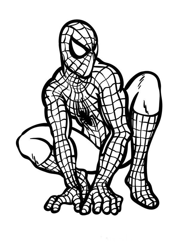 tranh tô màu spider man 30