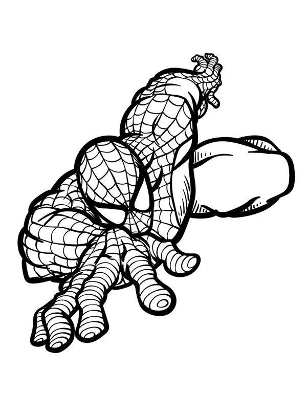 tranh tô màu spider man 31