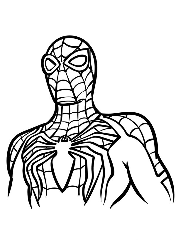 tranh tô màu spider man 32