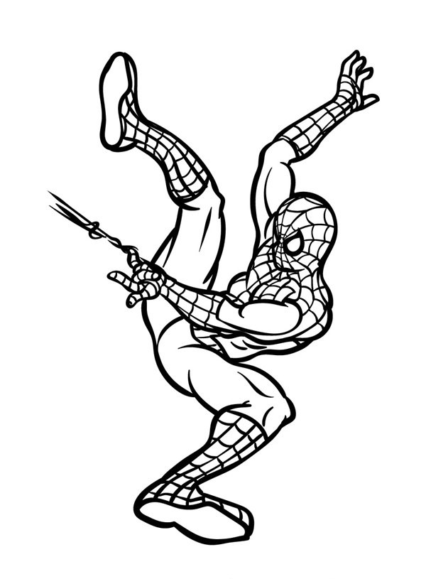 tranh tô màu spider man 35