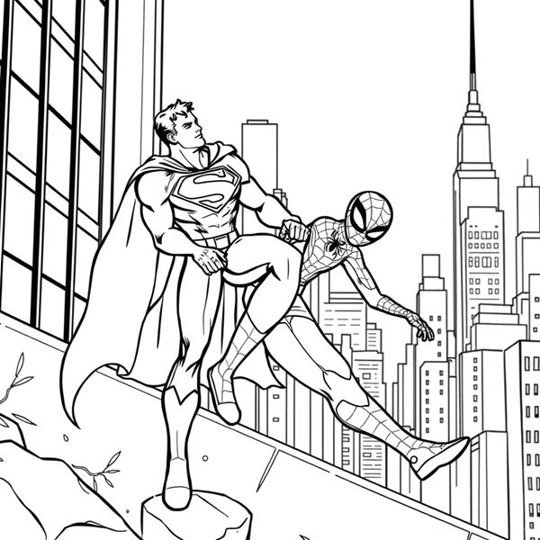 tranh tô màu spider man cho bé