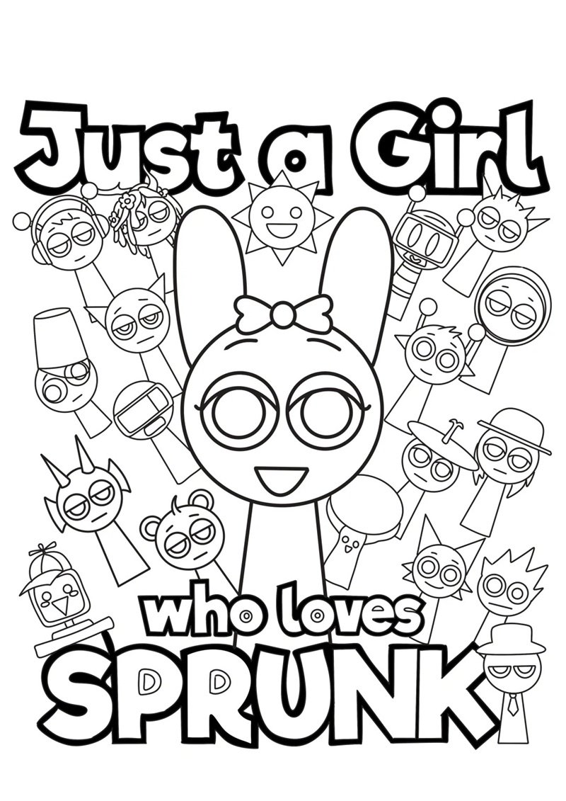 tranh tô màu sprunki 18