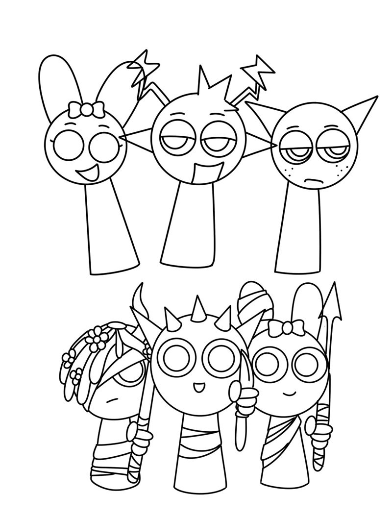 tranh tô màu sprunki 19