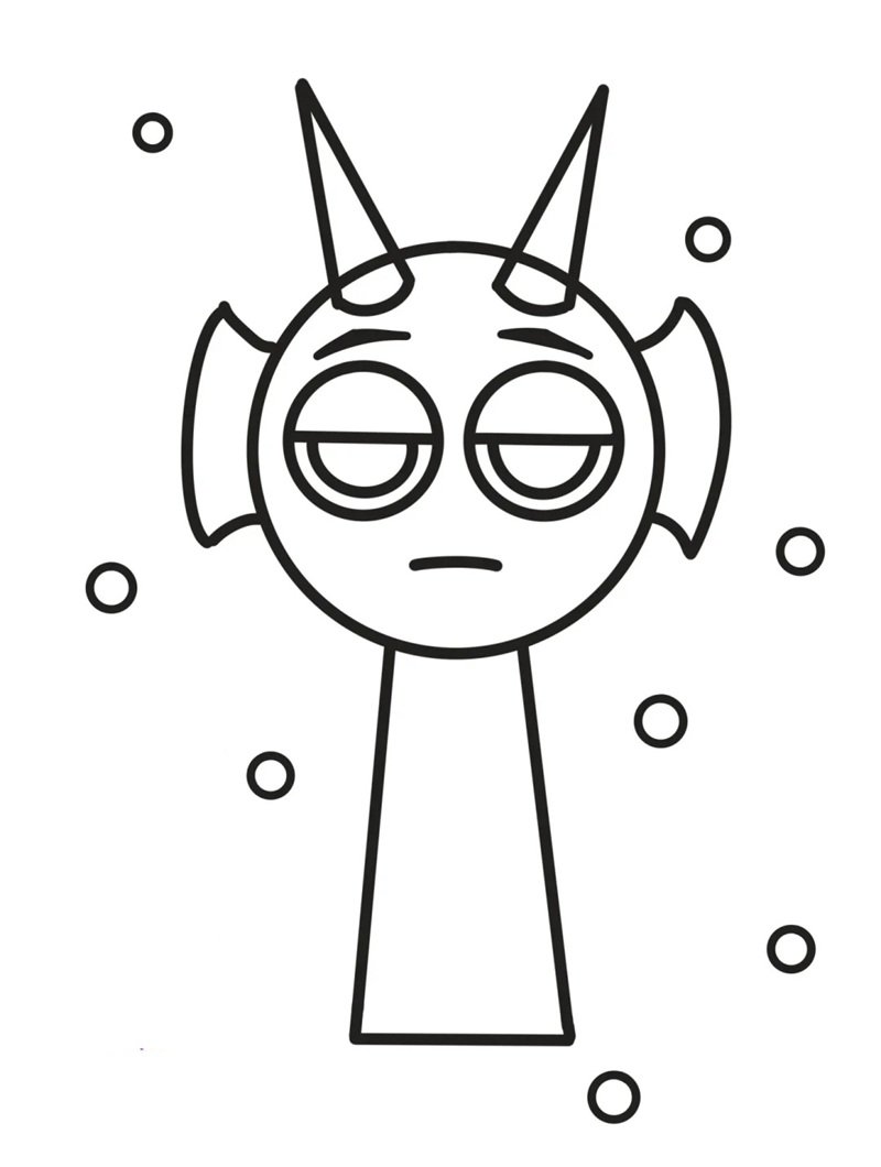 tranh tô màu sprunki cute