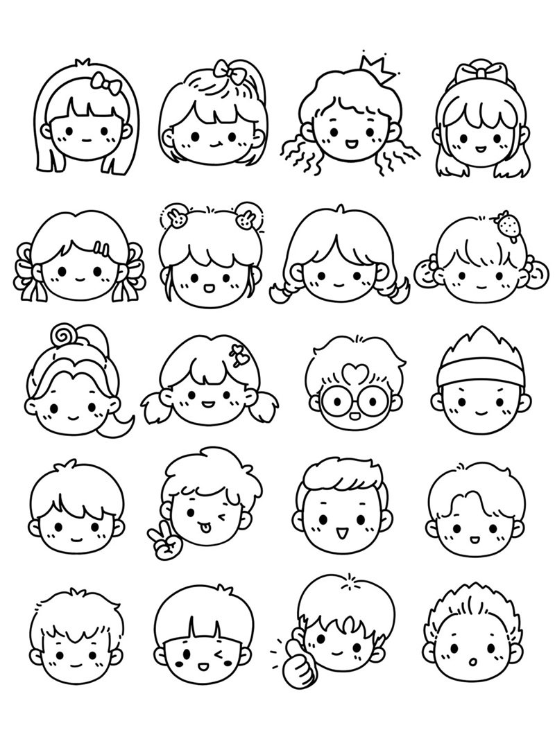tranh tô màu sticker cute 1
