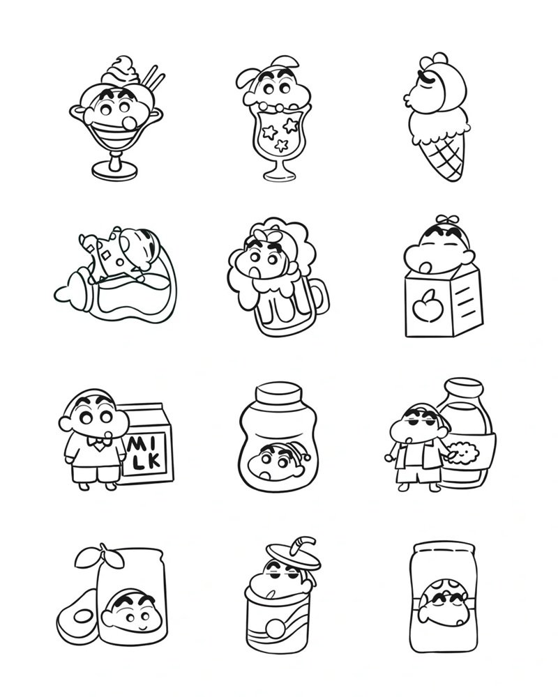 tranh tô màu sticker cute 17