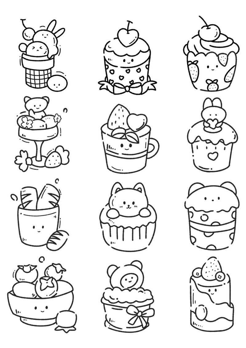 tranh tô màu sticker cute 18