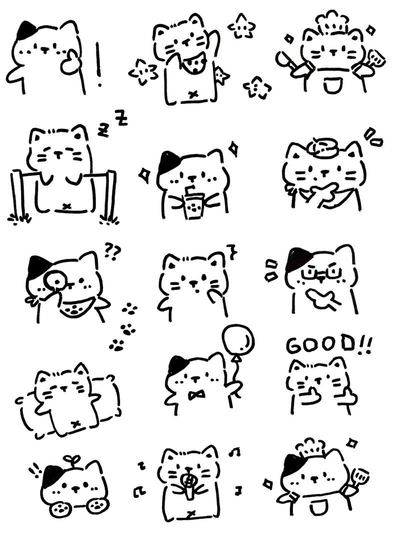 tranh tô màu sticker cute 24