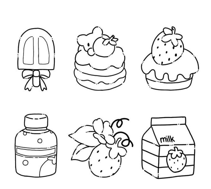 tranh tô màu sticker cute 3