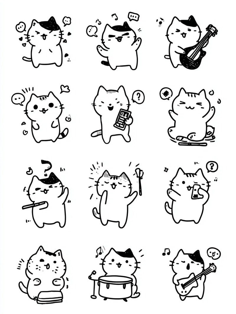 tranh tô màu sticker cute 32