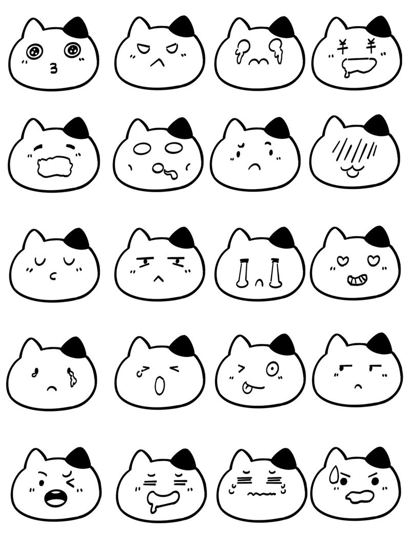 tranh tô màu sticker cute 36