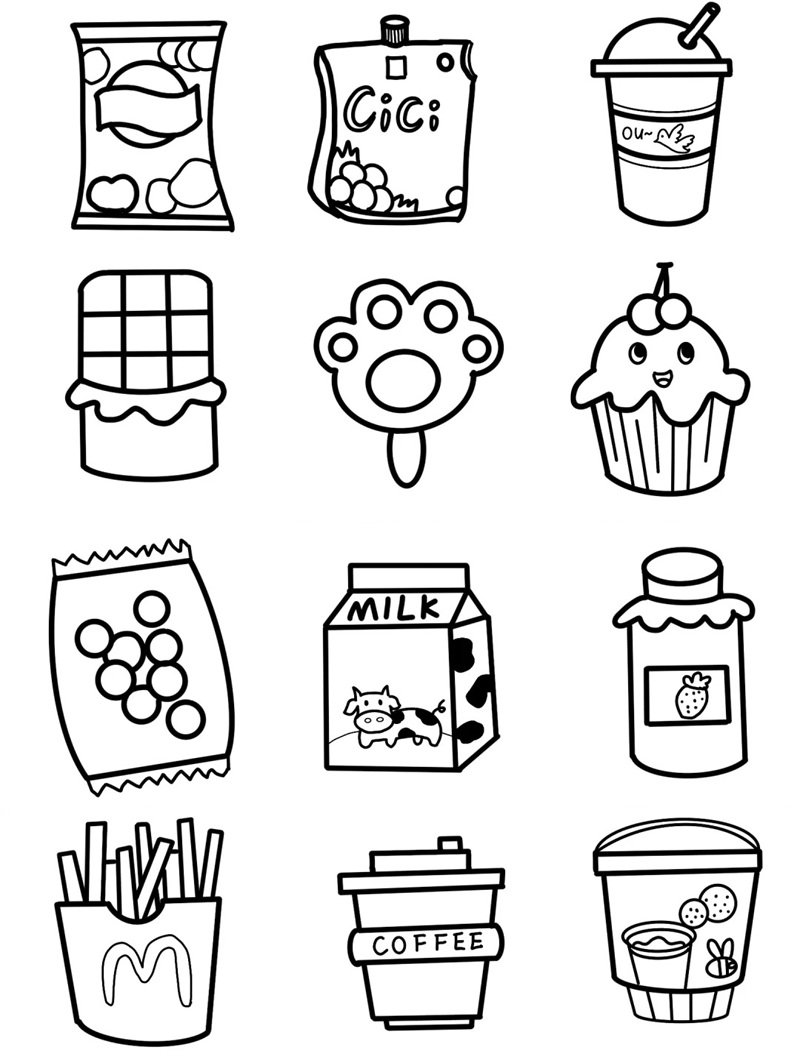 tranh tô màu sticker cute 38