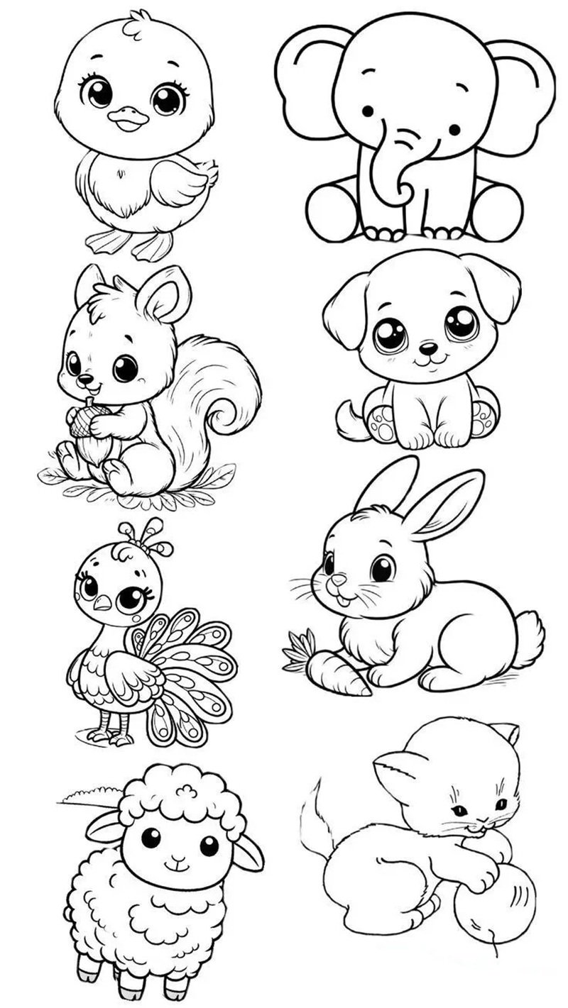 tranh tô màu sticker cute 41