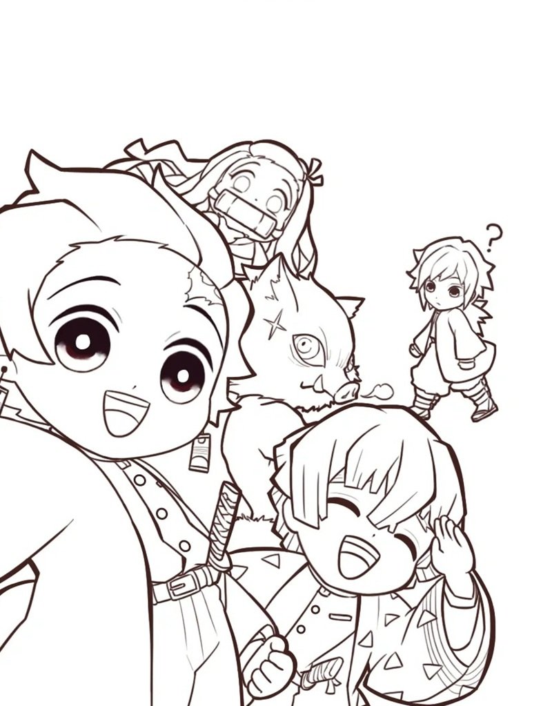 tranh tô màu thanh gươm diệt quỷ 22