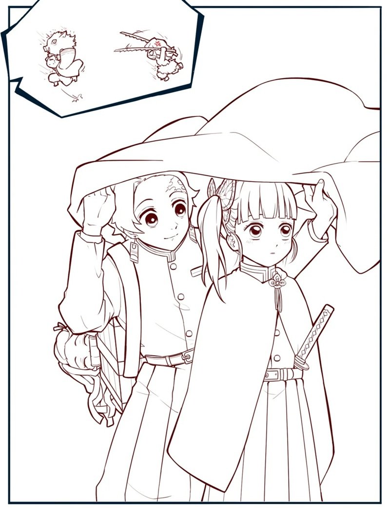 tranh tô màu thanh gươm diệt quỷ 23