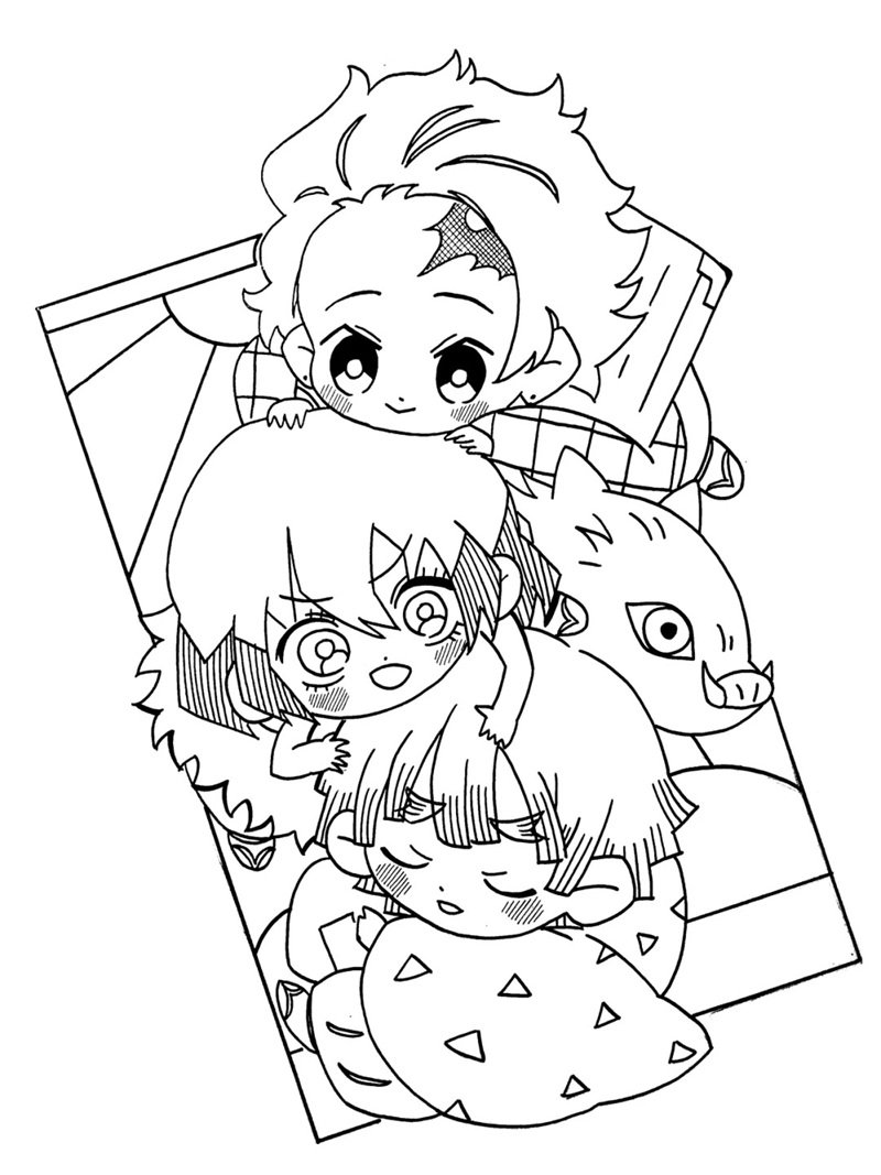 tranh tô màu thanh gươm diệt quỷ 27