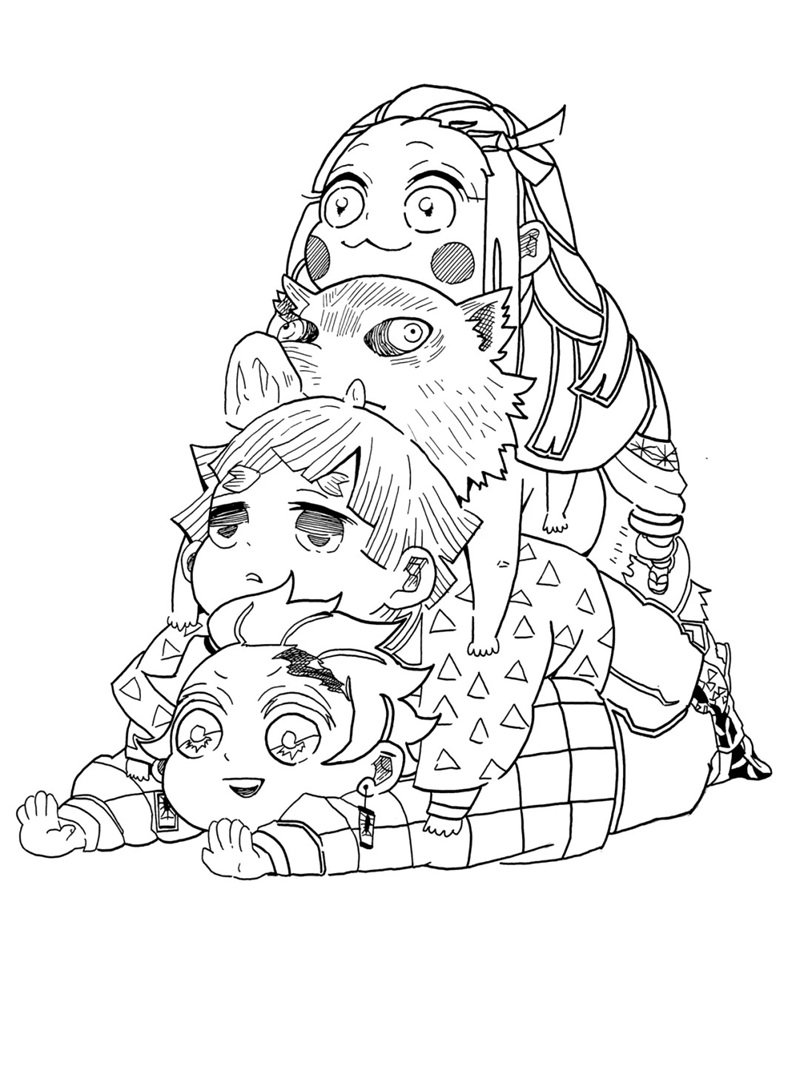 tranh tô màu thanh gươm diệt quỷ 28