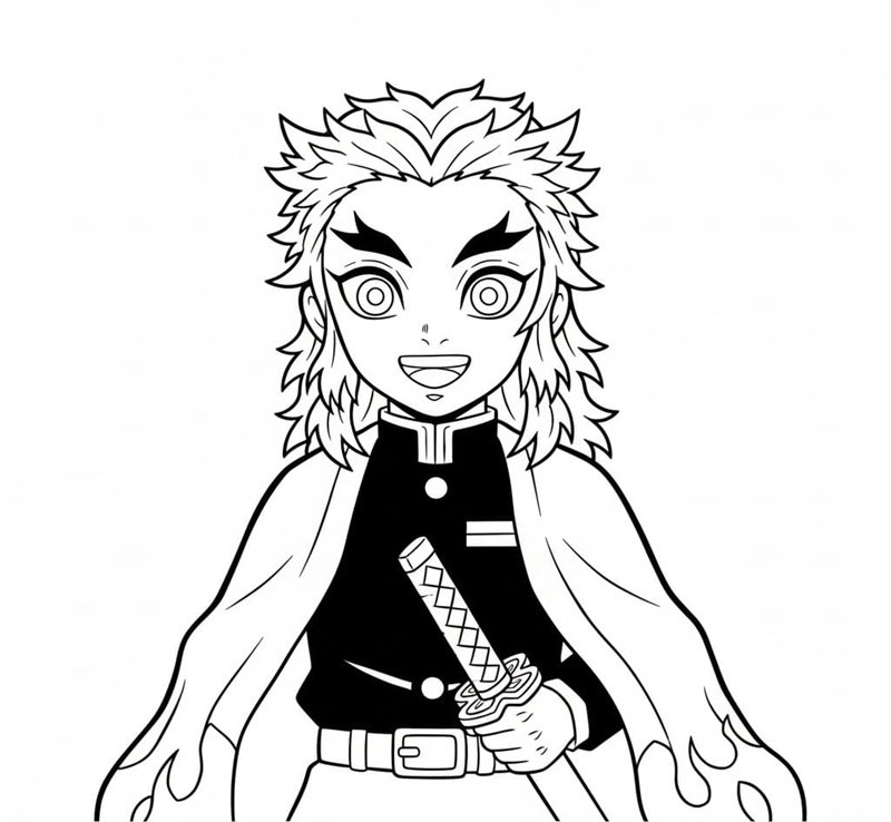 tranh tô màu thanh gươm diệt quỷ 7