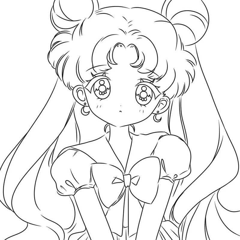 tranh tô màu thủy thủ mặt trăng 23