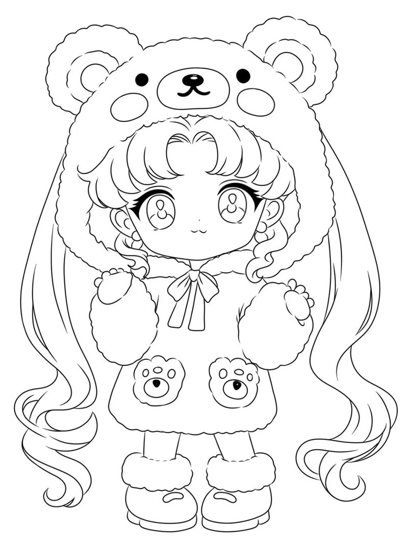 tranh tô màu thủy thủ mặt trăng 24