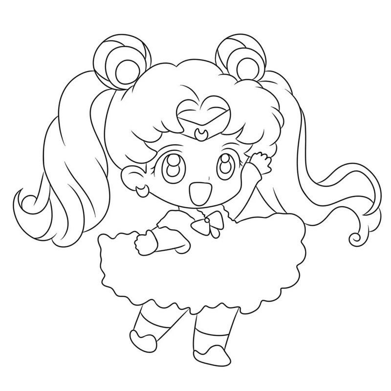 tranh tô màu thủy thủ mặt trăng 25