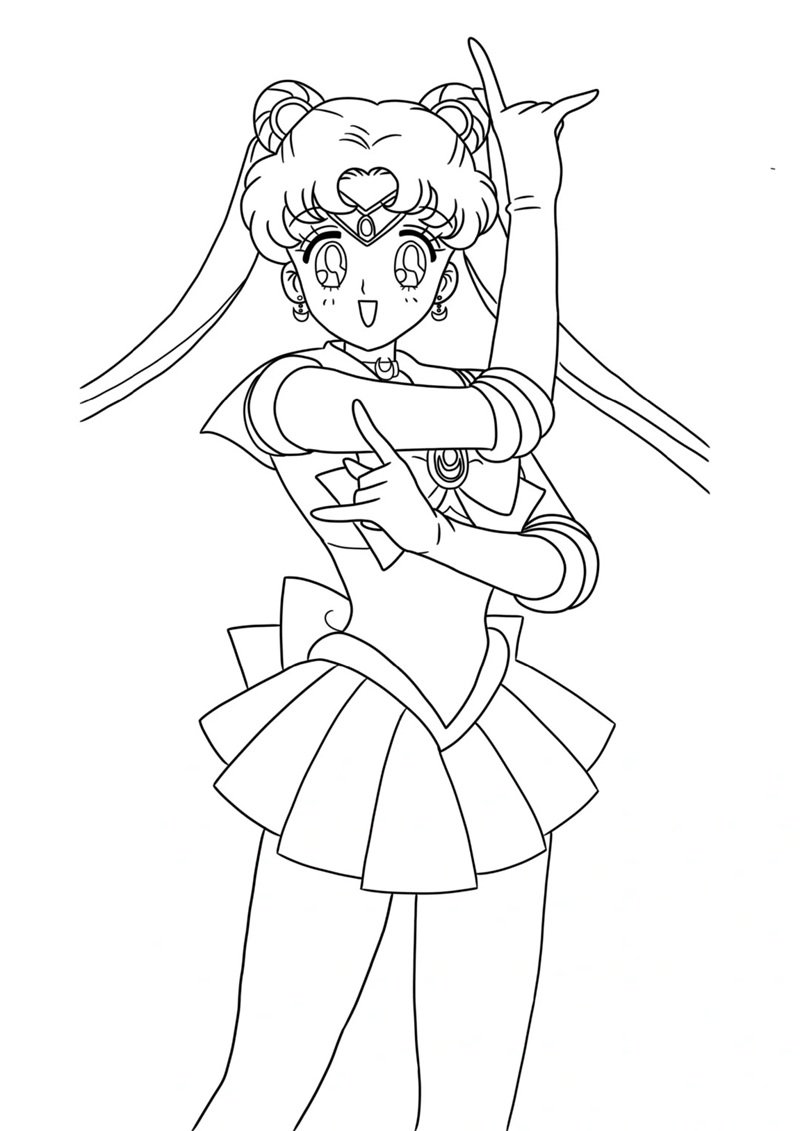 tranh tô màu thủy thủ mặt trăng 27