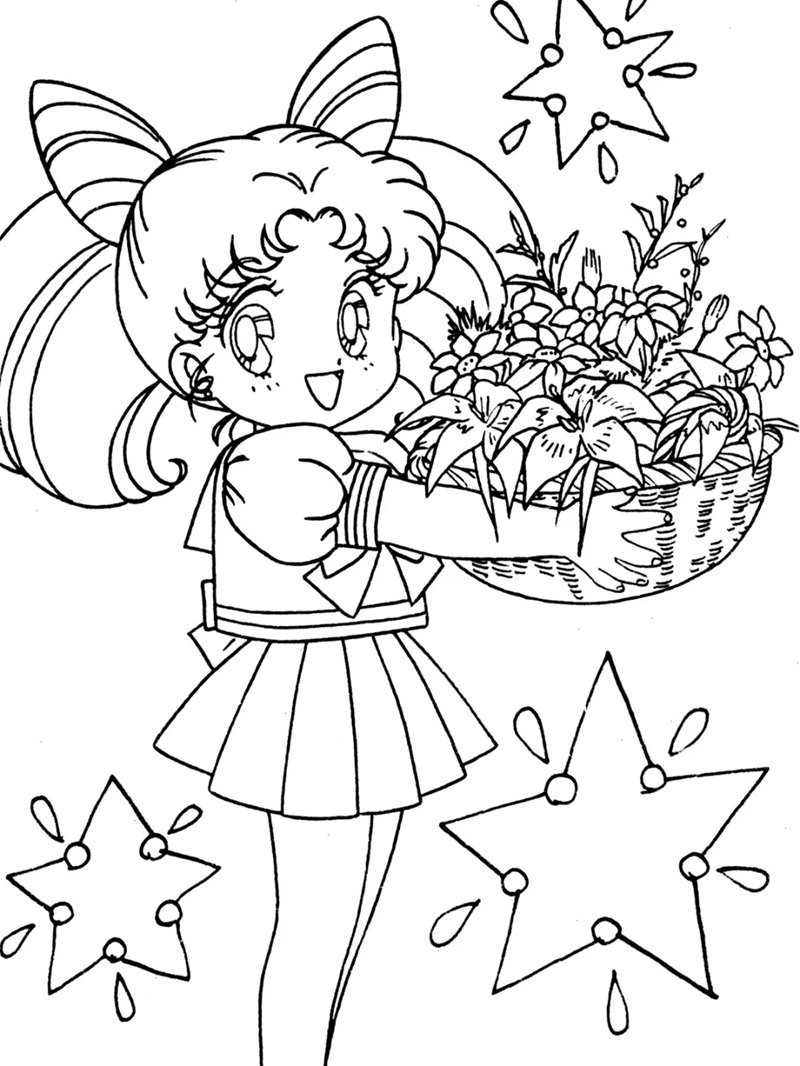 tranh tô màu thủy thủ mặt trăng 28