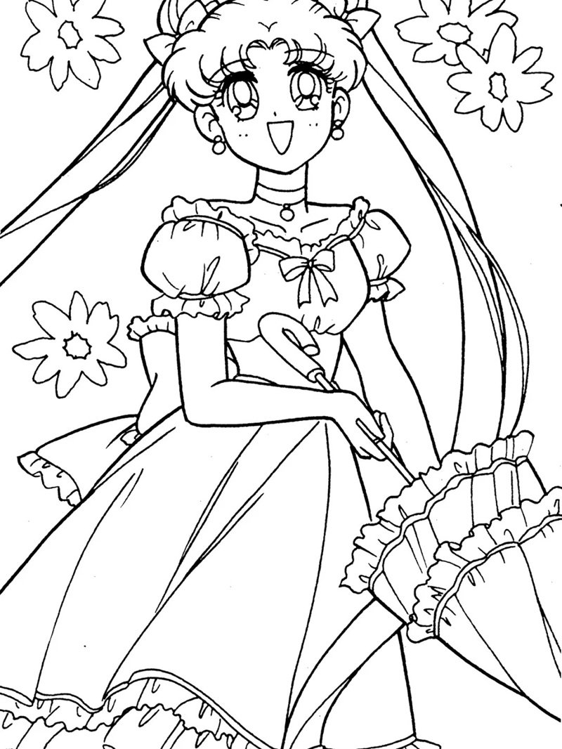 tranh tô màu thủy thủ mặt trăng 29